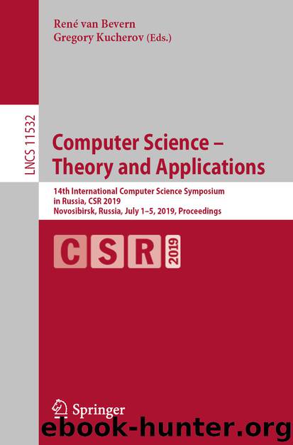 Computer Science – Theory and Applications by René van Bevern & Gregory Kucherov