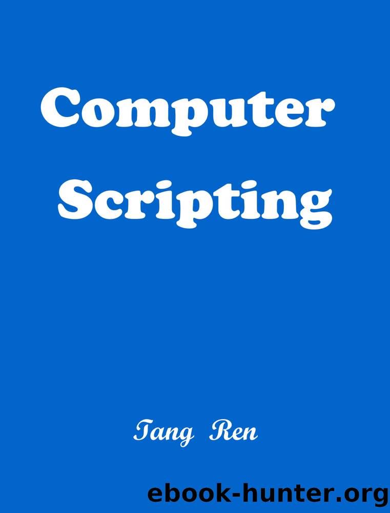 Computer Scripting by Ren Tang
