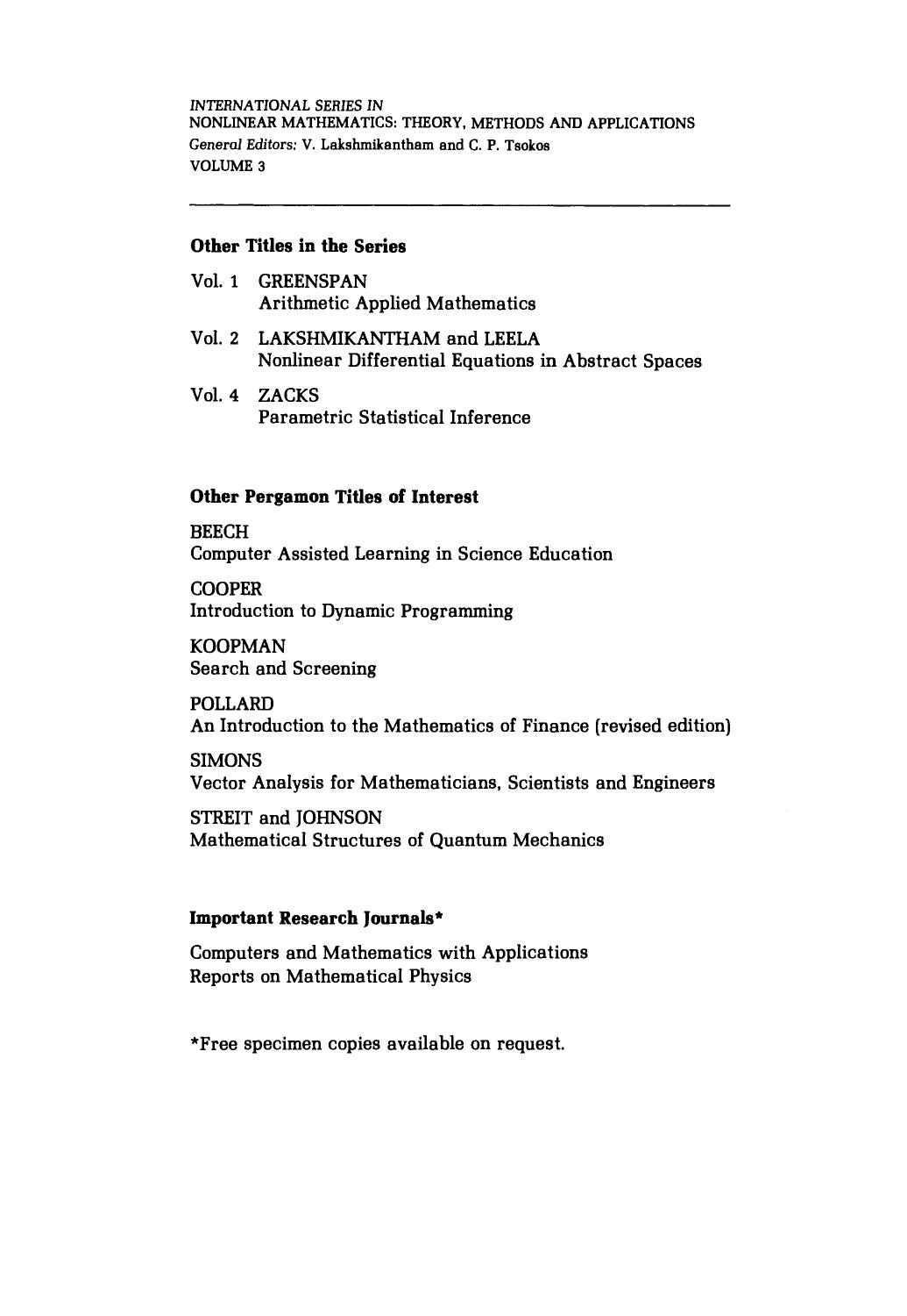 Computer-Oriented Mathematical Physics by Donald Greenspan (Auth.)