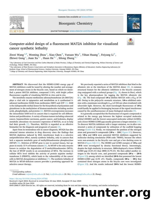 Computer-aided design of a fluorescent MAT2A inhibitor for visualized cancer synthetic lethality by unknow