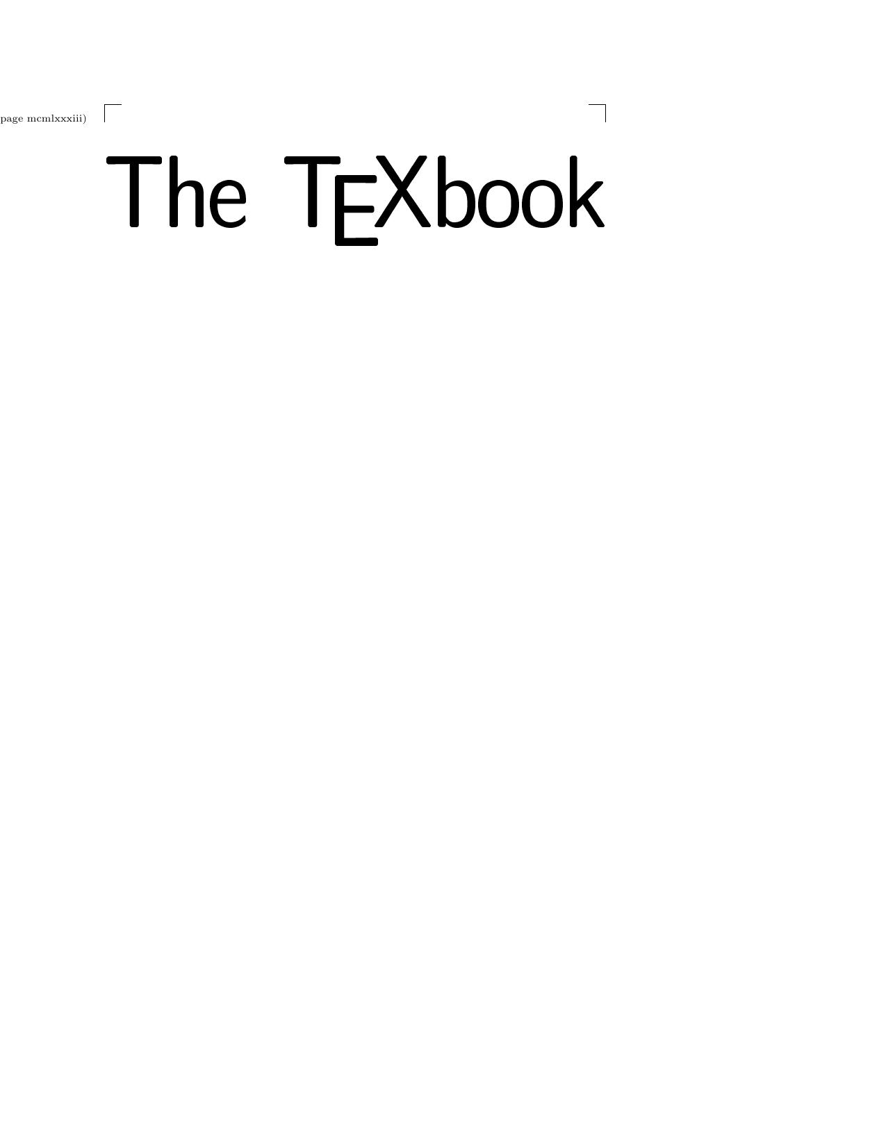 Computers & Typesetting: The TeXbook by Donald E. Knuth