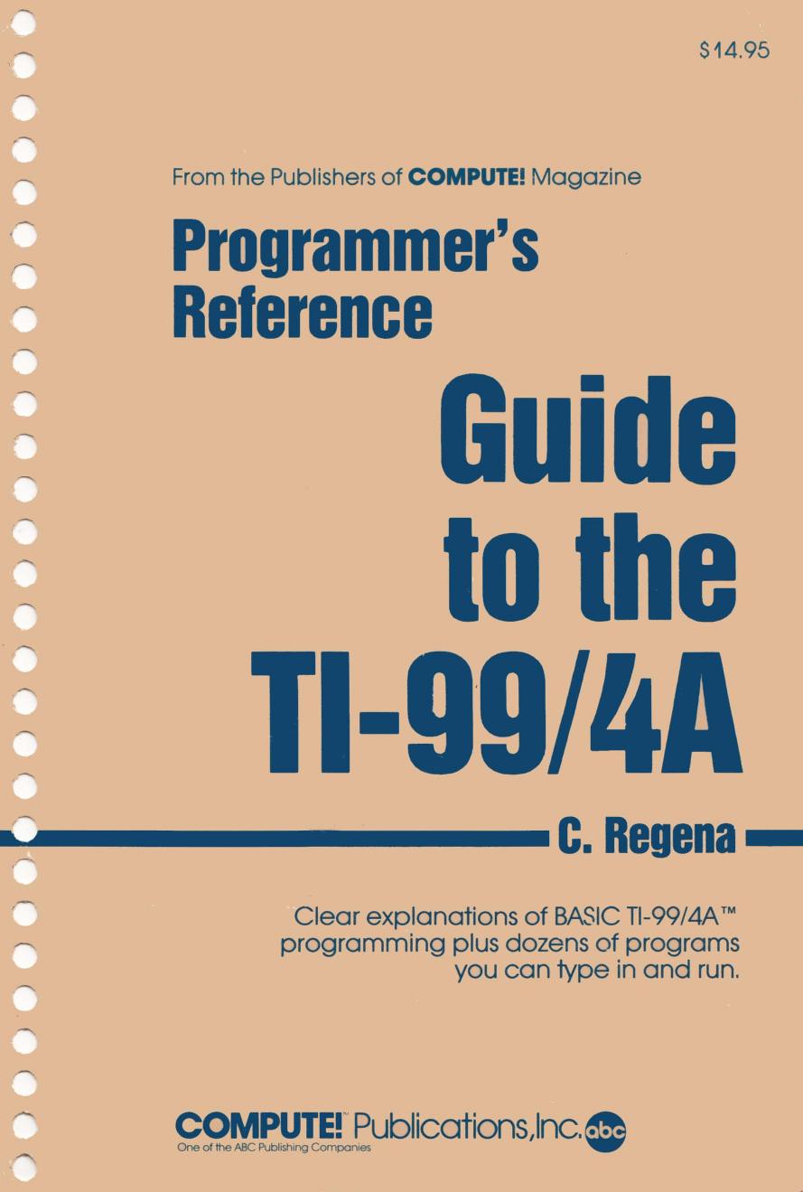 Computes Programmers-Reference-Guide to the TI-99-4A by Unknown