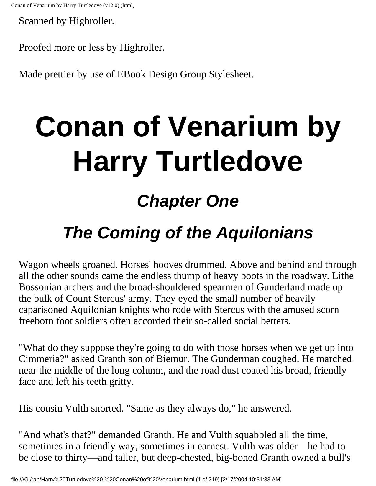 Conan of Venarium by Harry Turtledove (v12.0) (html) by Unknown