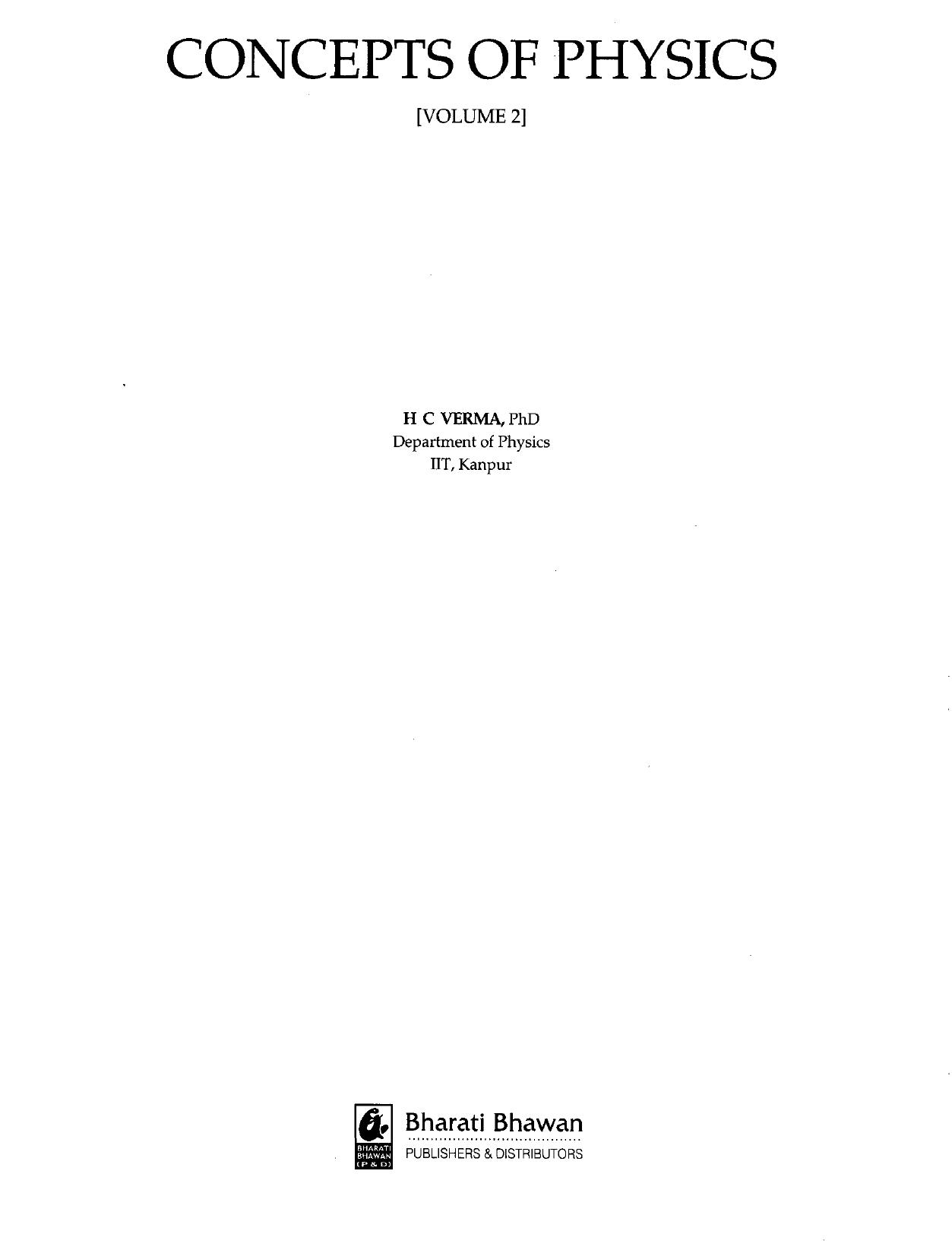 Concepts Of Physics by Verma H.C