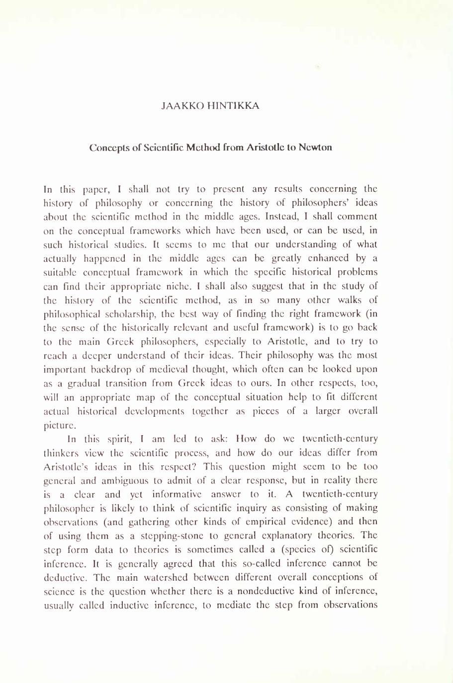 Concepts Of Scientific Method From Aristotle To Newton by Unknown