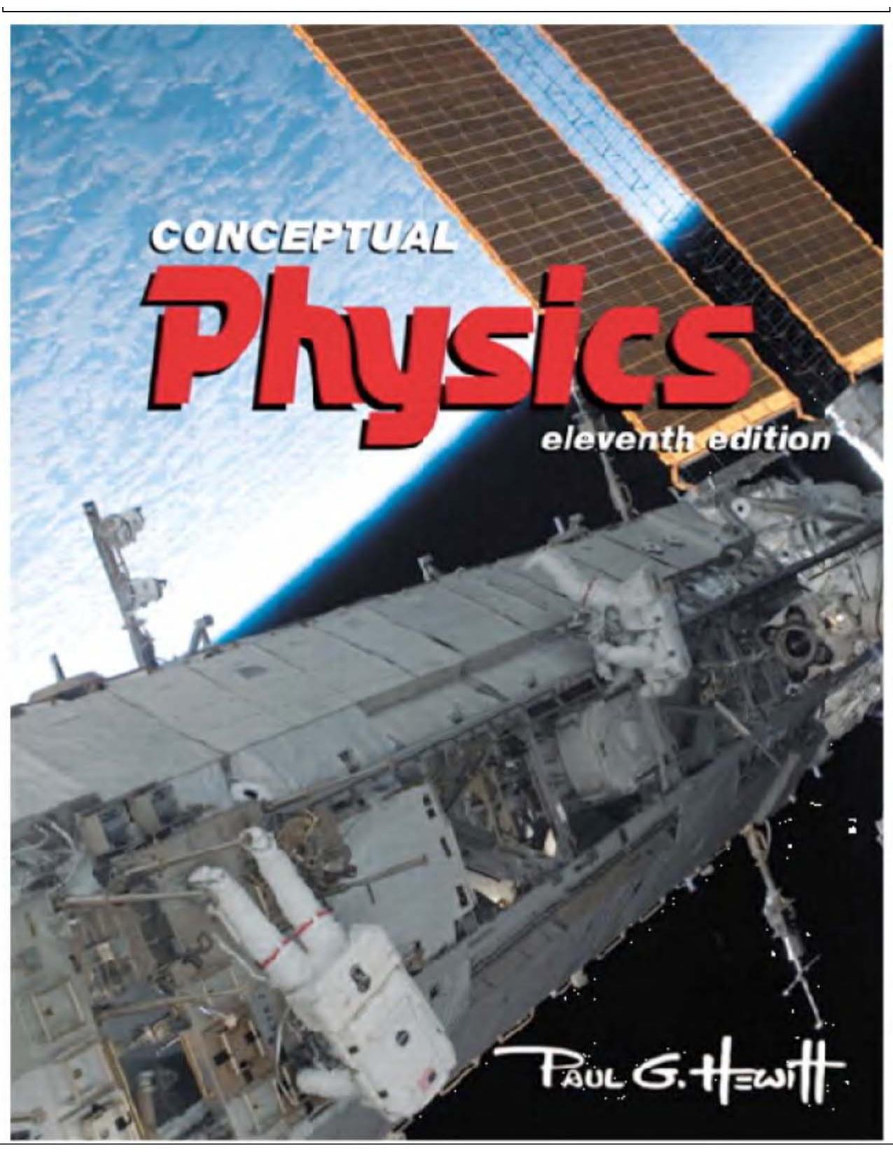 Conceptual physics, 11th ed by Paul Robinson