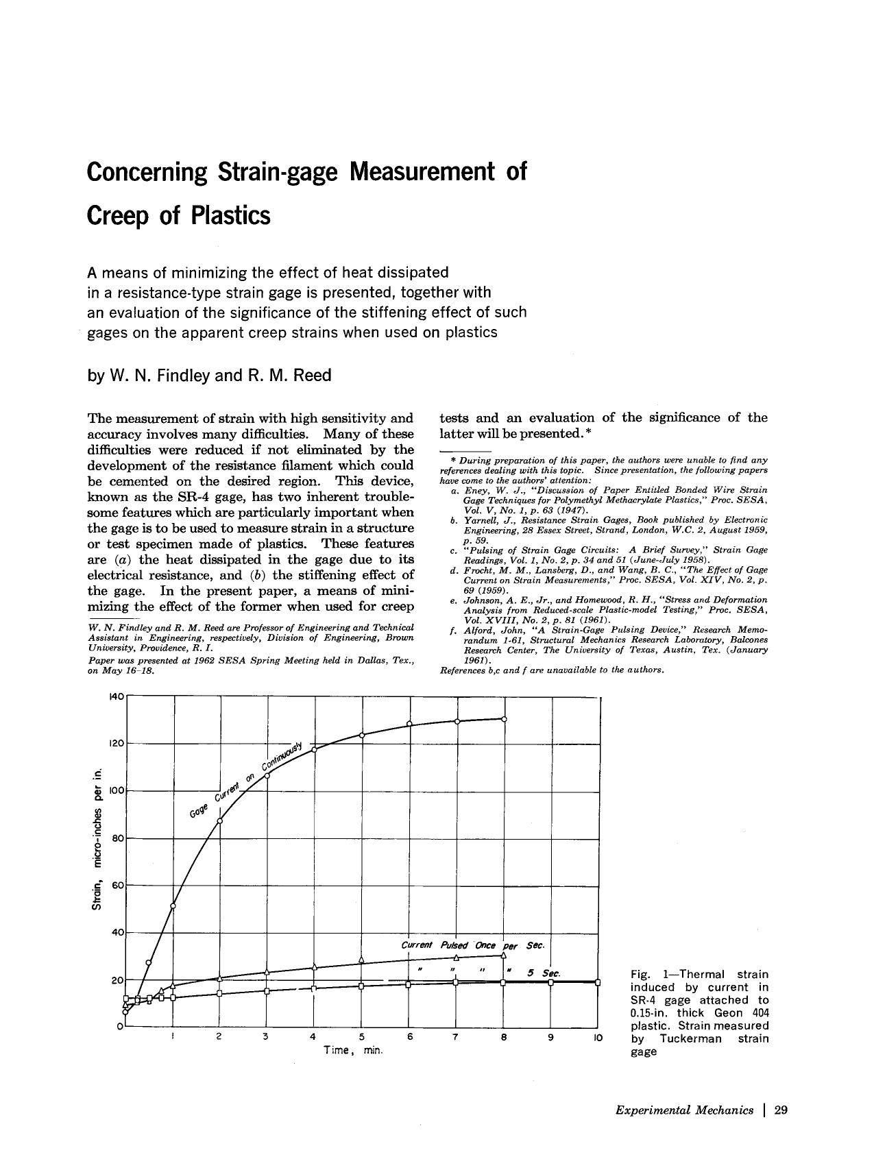 Concerning strain-gage measurement of creep of plastics by Unknown