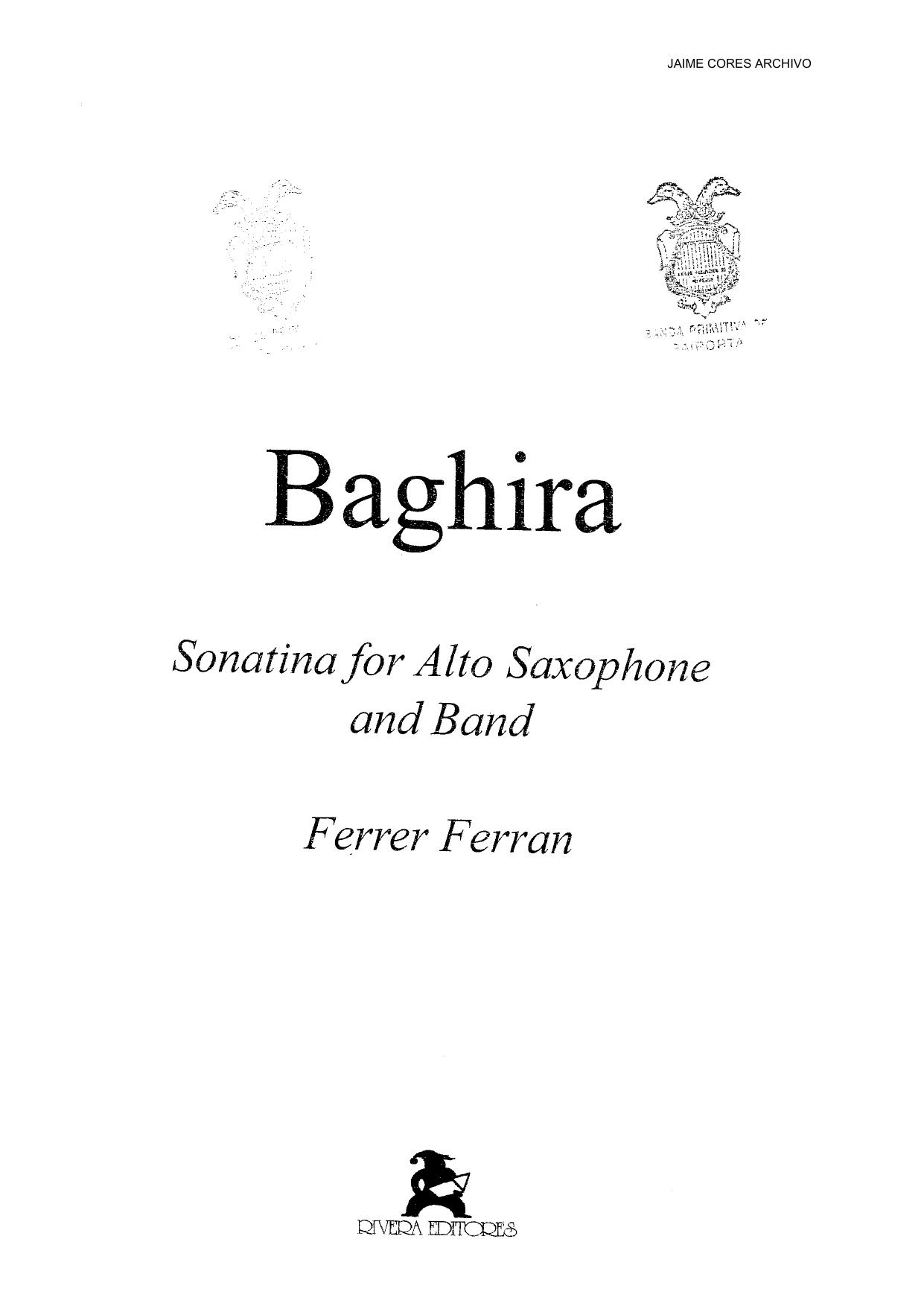Concert Band - Baghira - With Solo Saxo Alto by Partitura