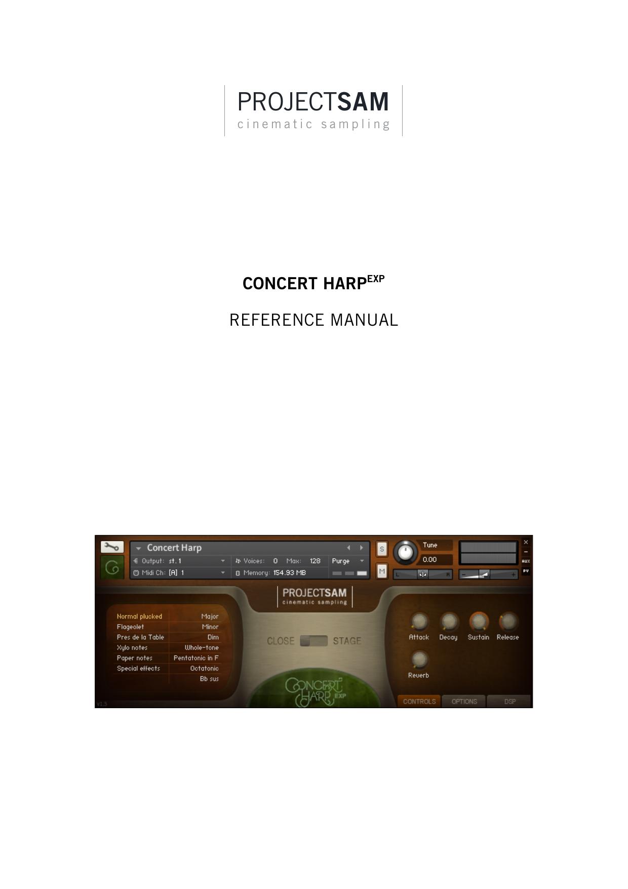 Concert Harp EXP Reference Manual by ProjectSAM