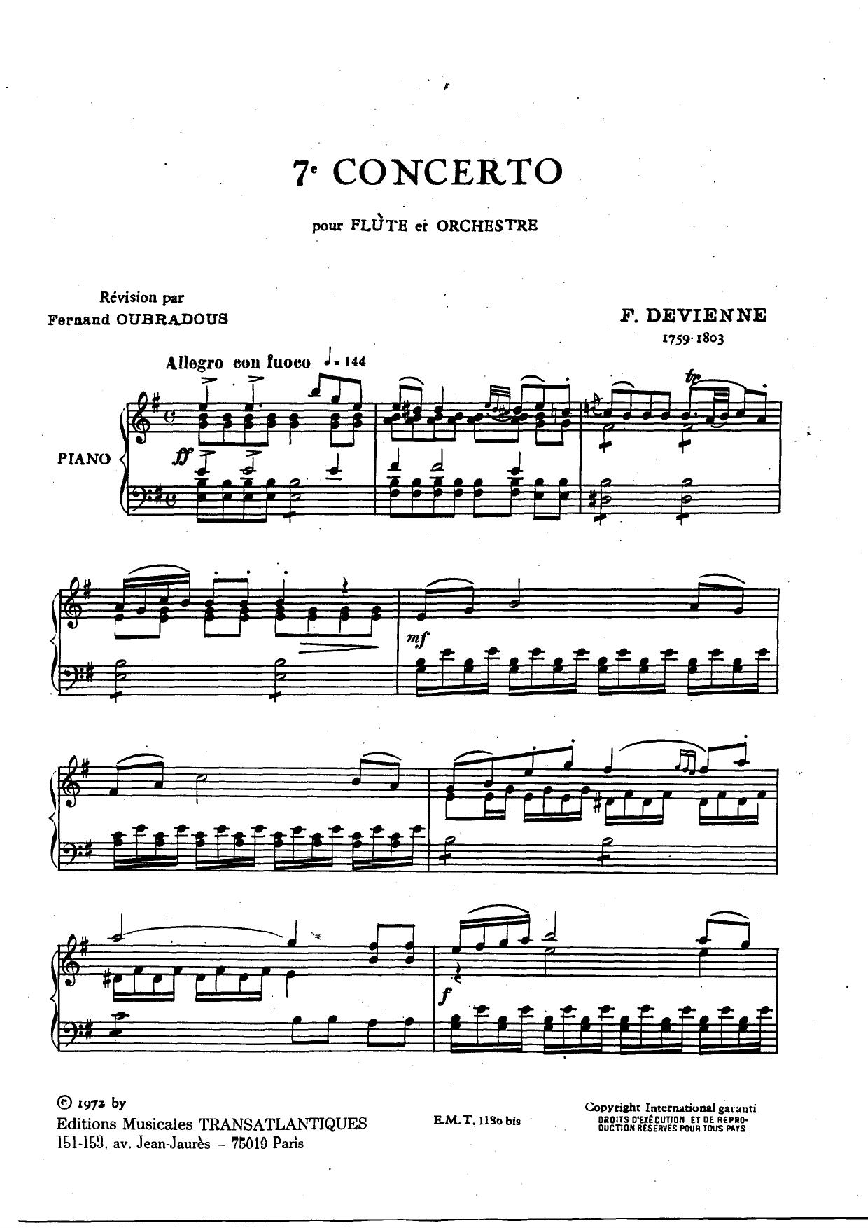 Concert for Flute No.7 ÐÐ¾ÑÑ Ð´Ð»Ñ ÑÐ»ÐµÐ¹ÑÑ by Devienne F