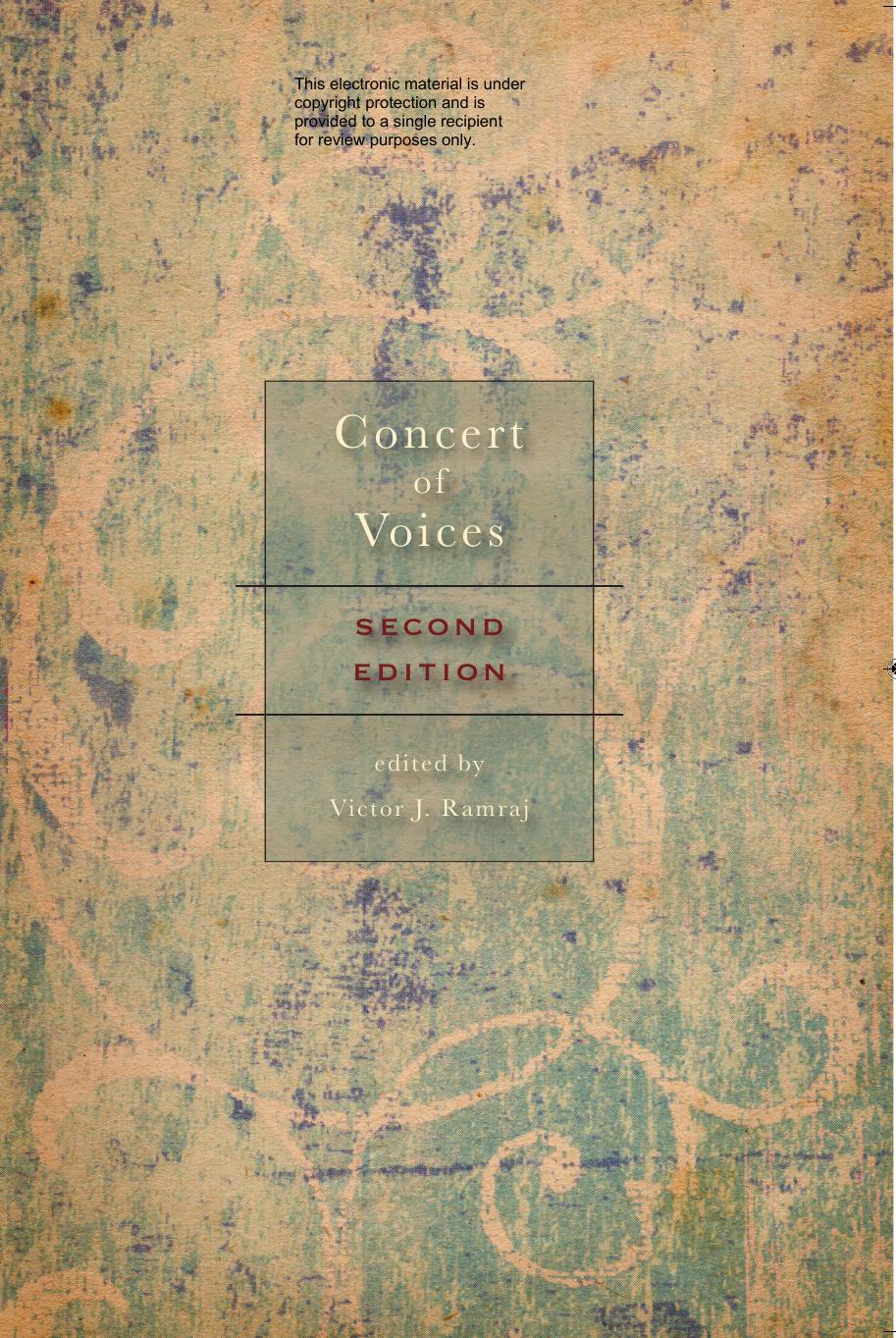 Concert of Voices - Second Edition: An Anthology of World Writing in English by Victor J. Ramraj