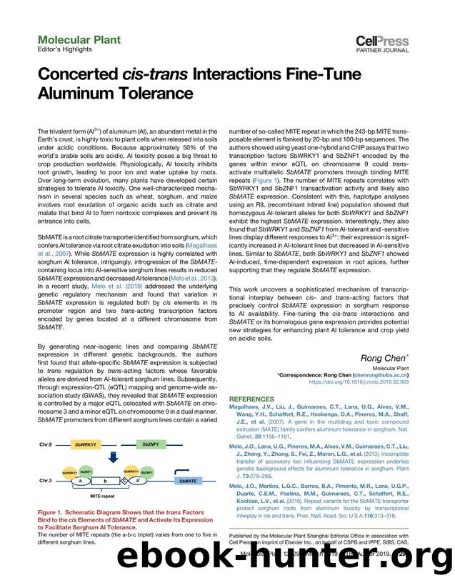Concerted cis-trans Interactions Fine-Tune Aluminum Tolerance by Rong Chen