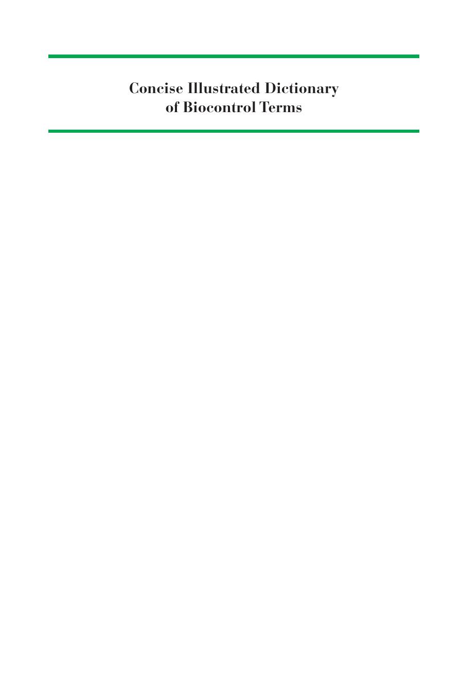 Concise Illustrated Dictionary of Biocontrol Terms by Gouli Svetlana; Gouli Vladimir V.; Marcelino José A. P