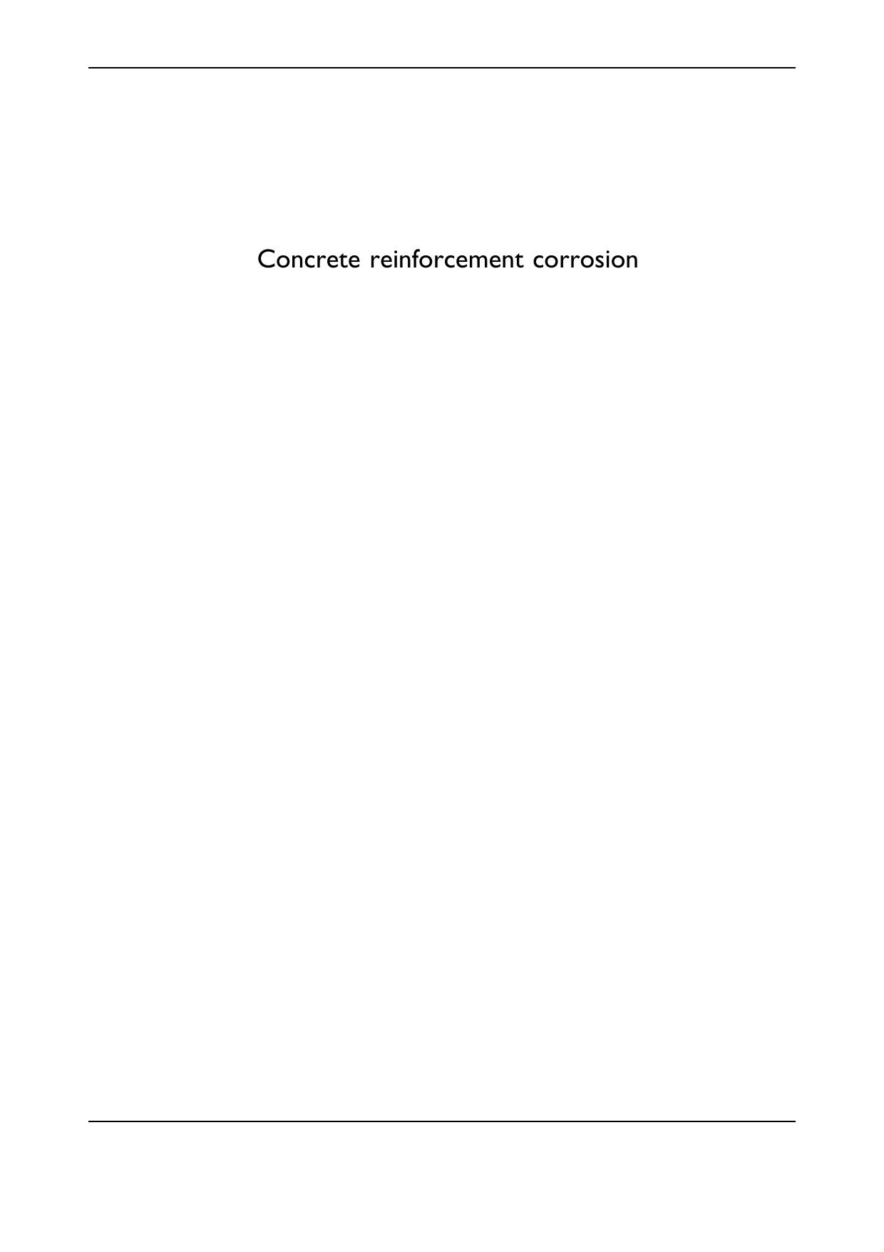 Concrete reinforcement corrosion ICE design and practice by Voller S.; Whapples Chris