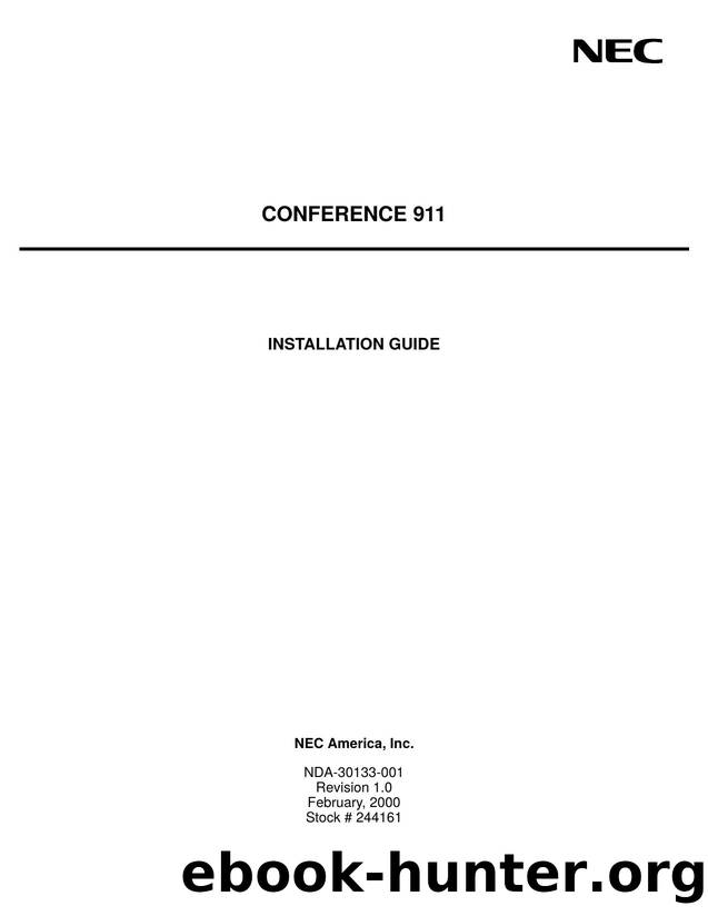 Conference 911 Installation Guide by EZ Manuals