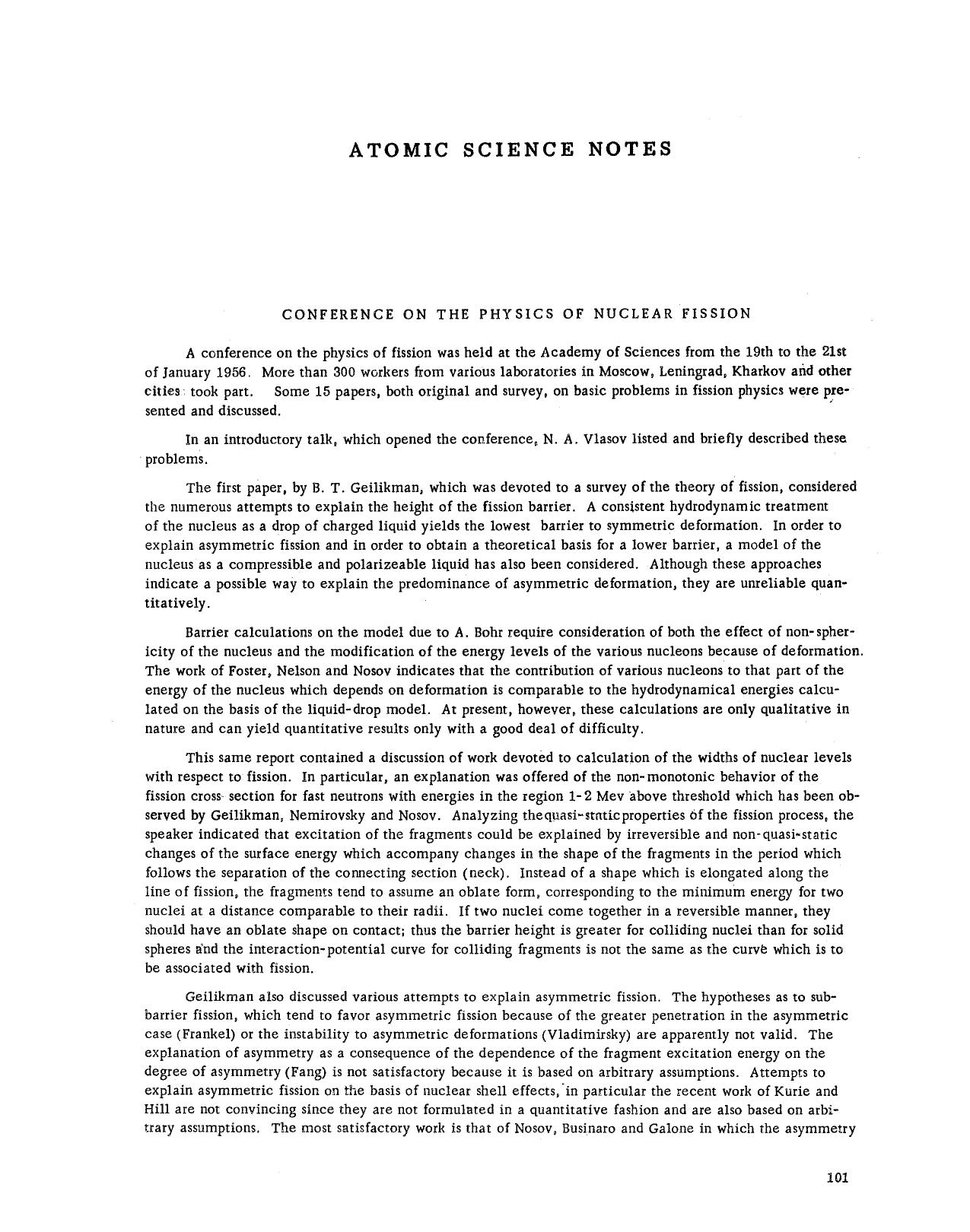 Conference on the physics of nuclear fission by Unknown