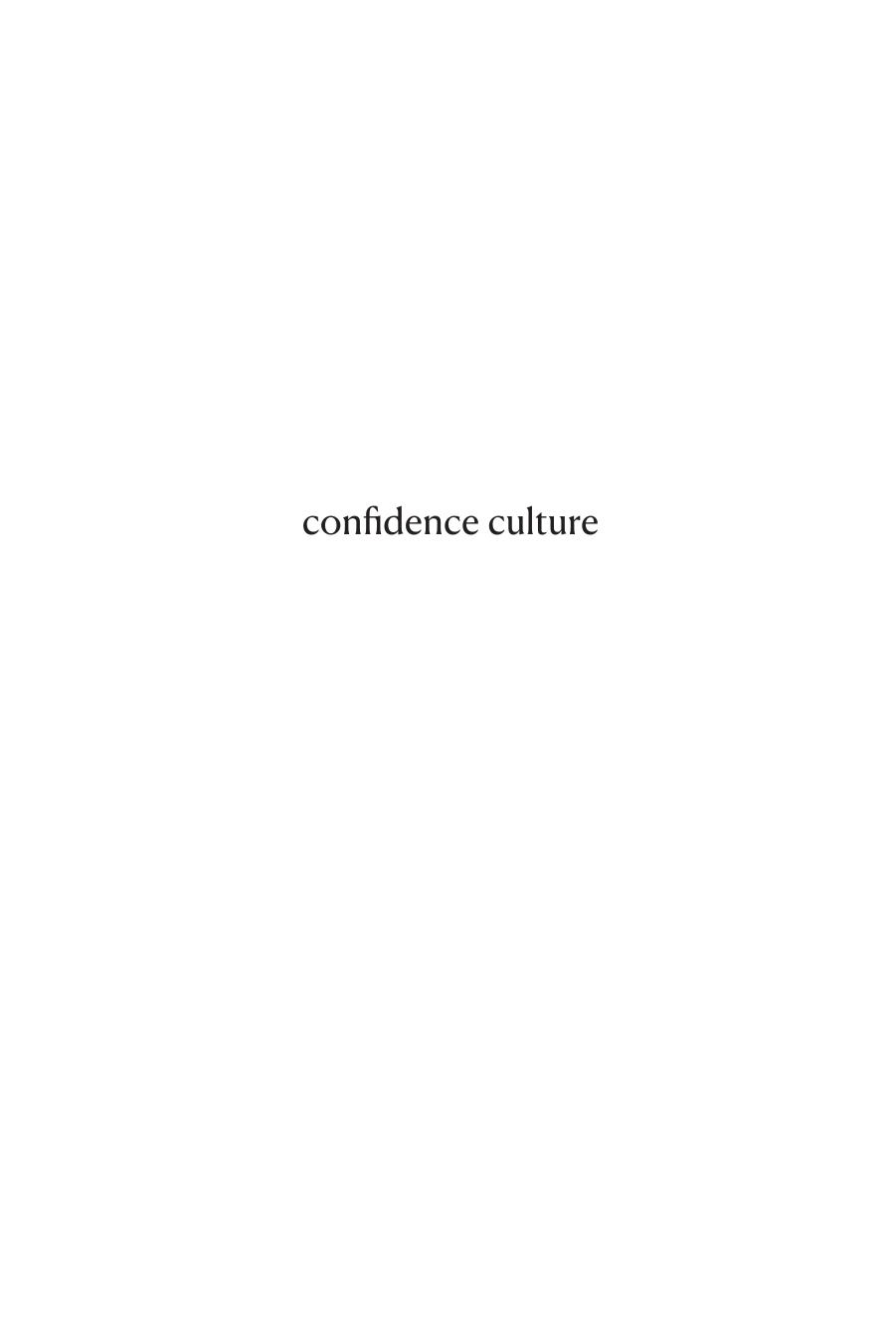 Confidence Culture by Shani Orgad Rosalind Gill