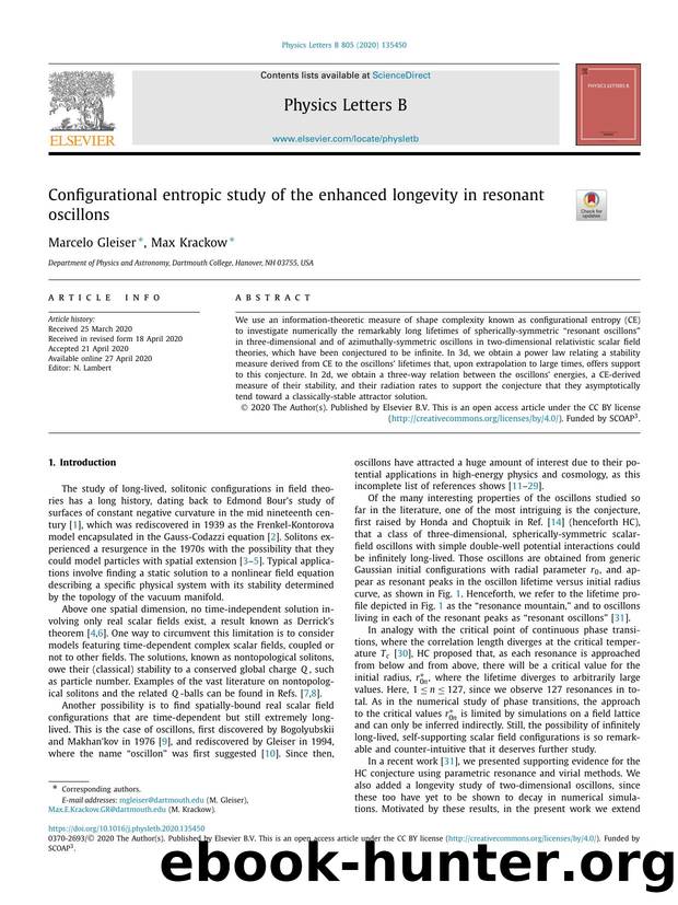 Configurational entropic study of the enhanced longevity in resonant oscillons by Marcelo Gleiser & Max Krackow