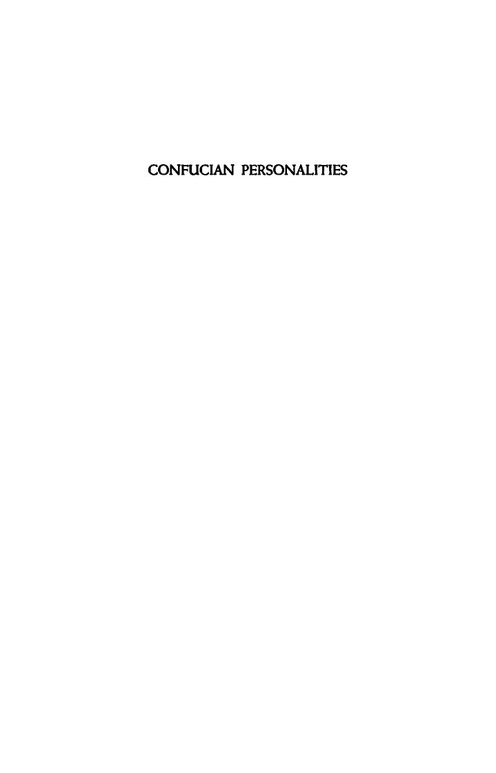 Confucian Personalities by Arthur F. Wright; Arthur Wright