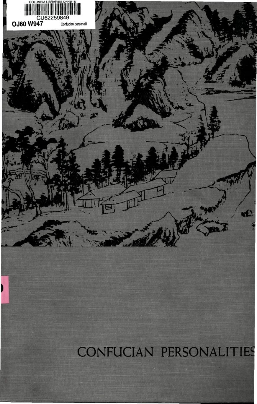 Confucian Personalities by Arthur F. Wright; Denis Twitchett