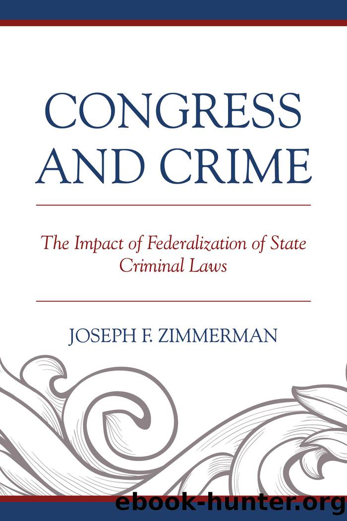 Congress and Crime by Zimmerman Joseph F.;