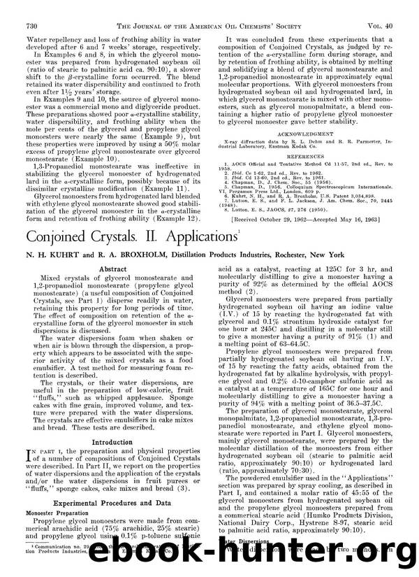 Conjoined crystals. II. Applications by Unknown