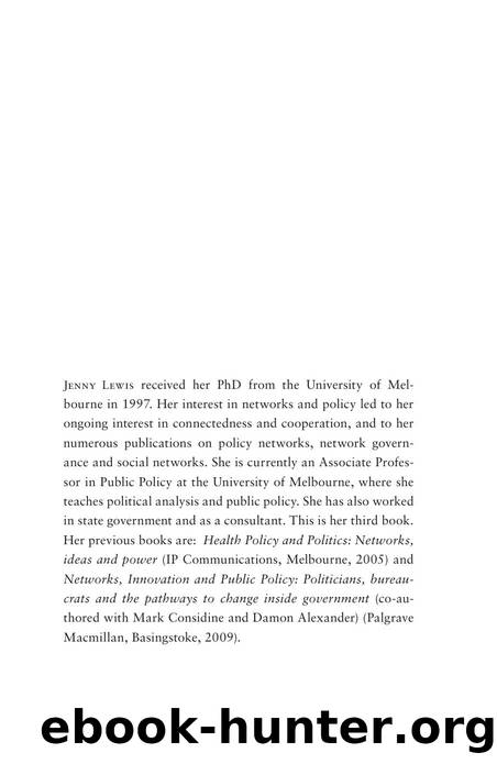 Connecting and Cooperating : Social Capital and Public Policy by Jenny Lewis
