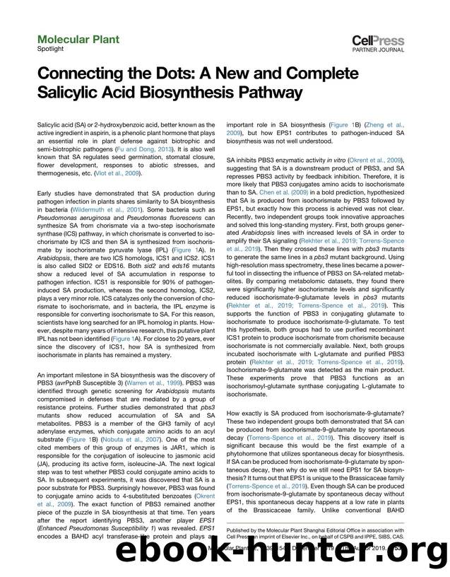 Connecting the Dots: A New and Complete Salicylic Acid Biosynthesis Pathway by Huan Chen & Michael Clinton & Guang Qi & Daowen Wang & Fengquan Liu & Zheng Qing Fu