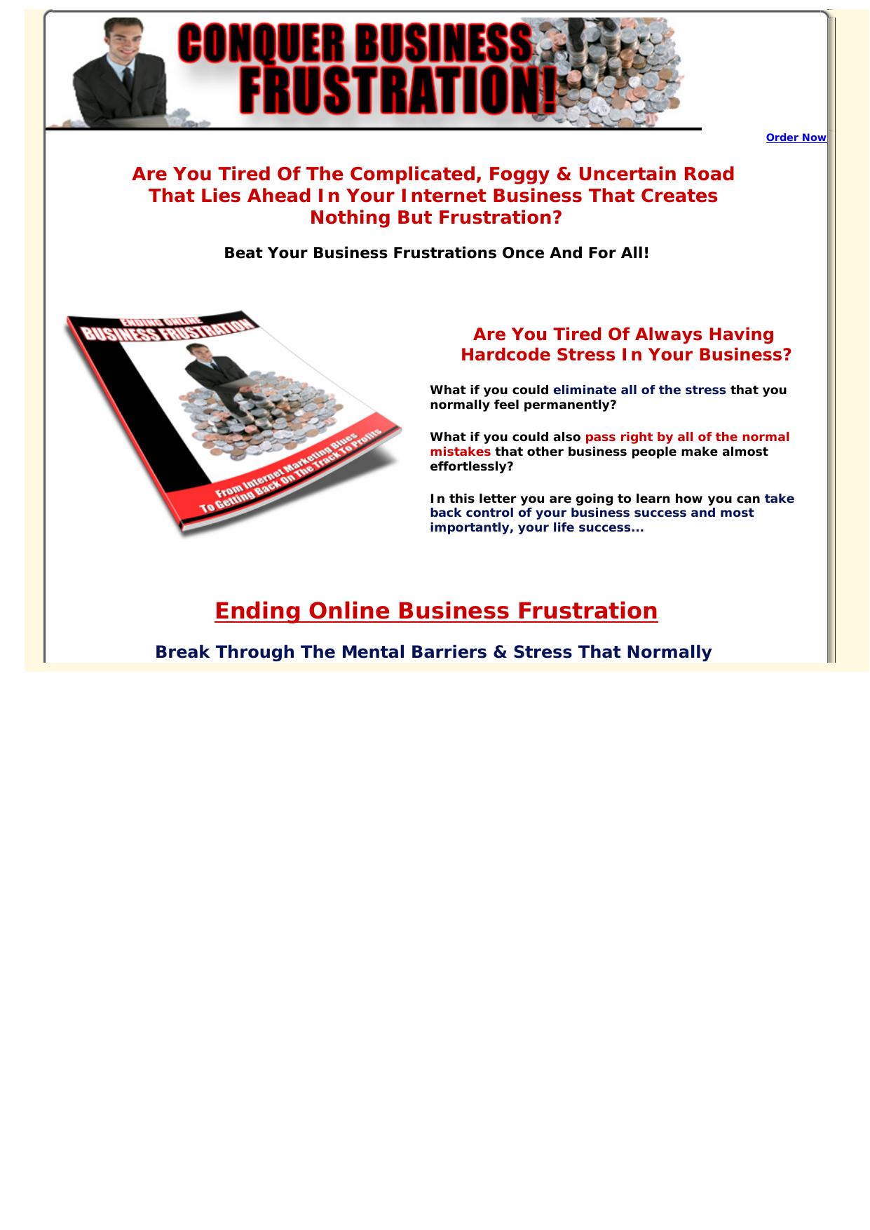 Conquer Business Frustration. by Best of Kuszter's Collection