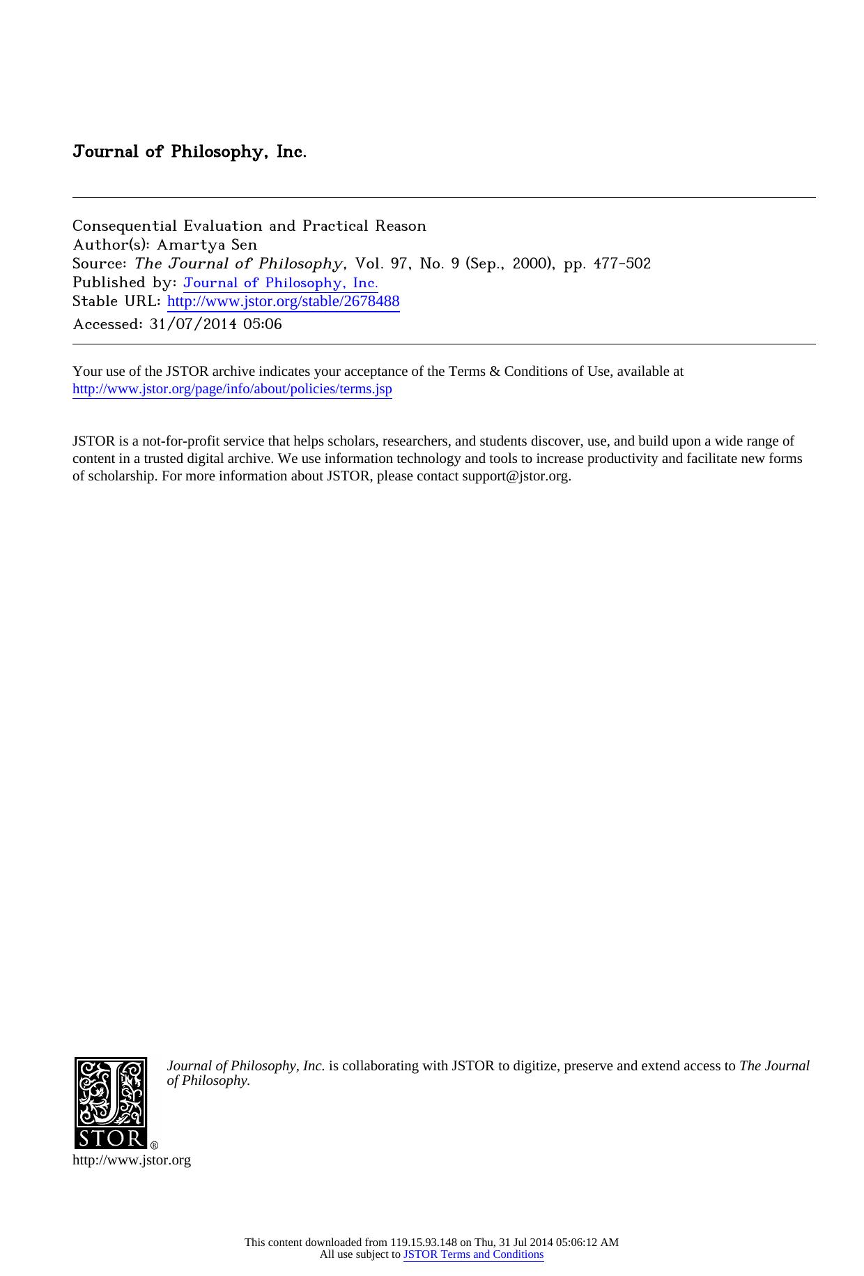 Consequential Evaluation and Practical Reason by Consequential Evaluation & Practical Reason