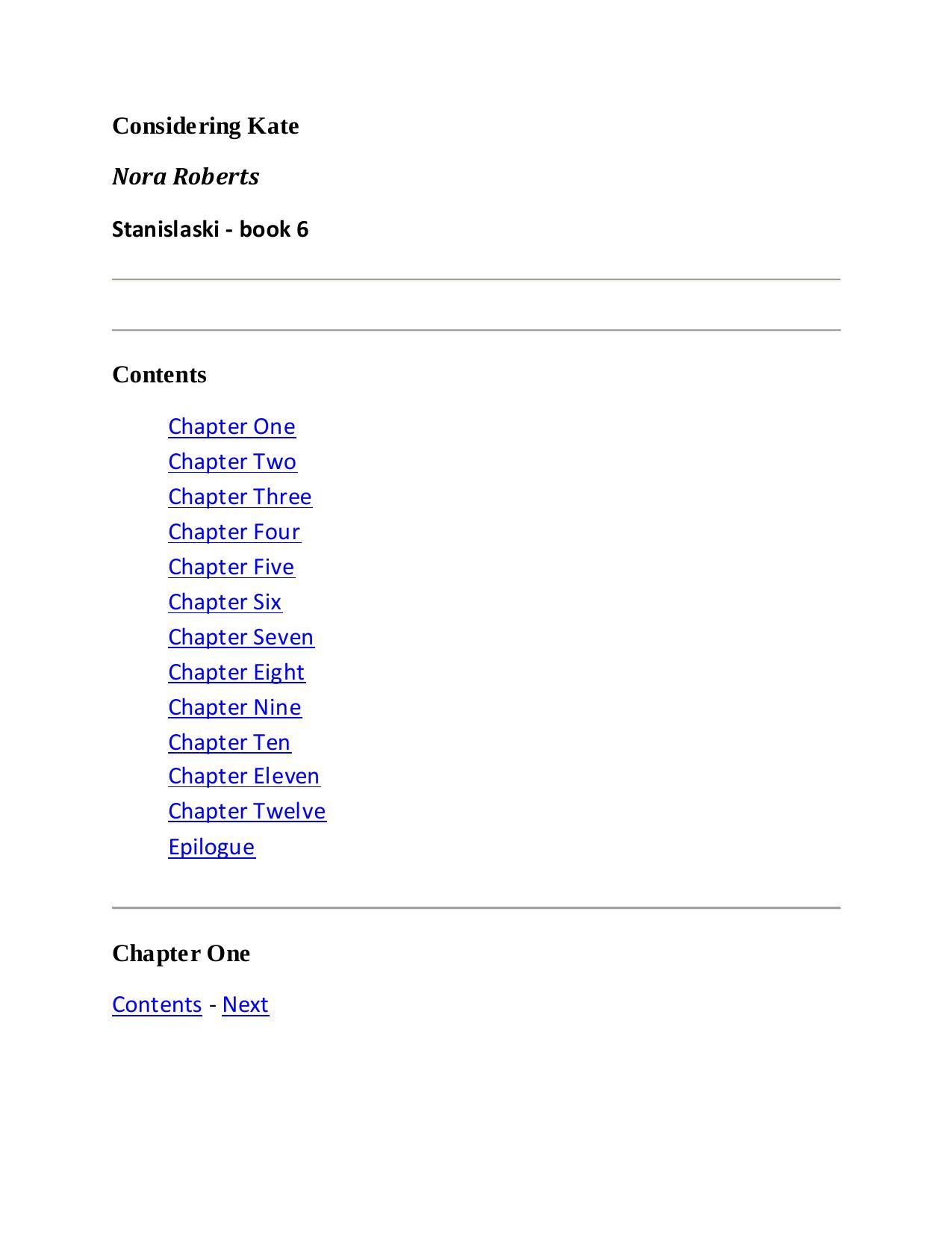 Considering Kate by Nora Roberts by ahoffman