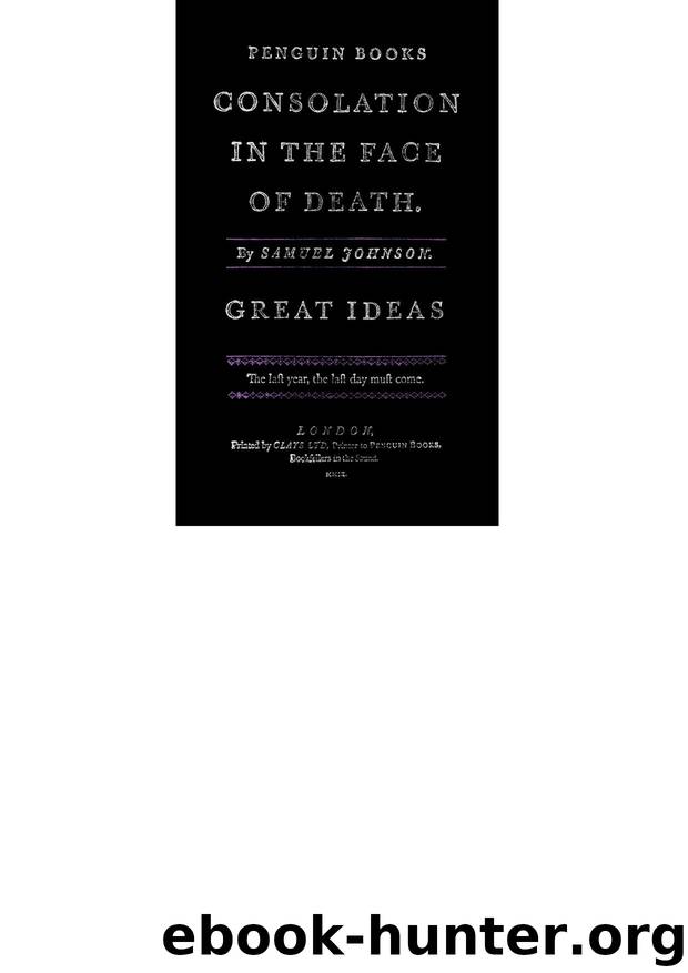 Consolation in the Face of Death (Penguin) by Samuel Johnson