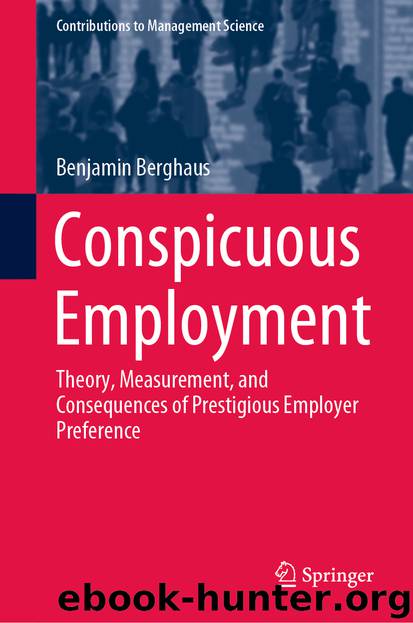 Conspicuous Employment by Benjamin Berghaus