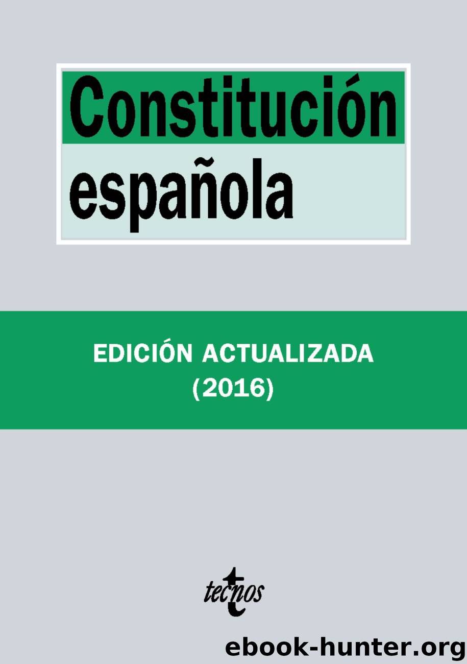 Constitución española by editorial tecnos
