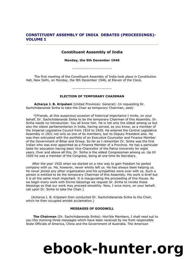 Constituent Assembly of India (Legislative) Debates: Official Report by India Parliament Constituent Assembly (Legislative)