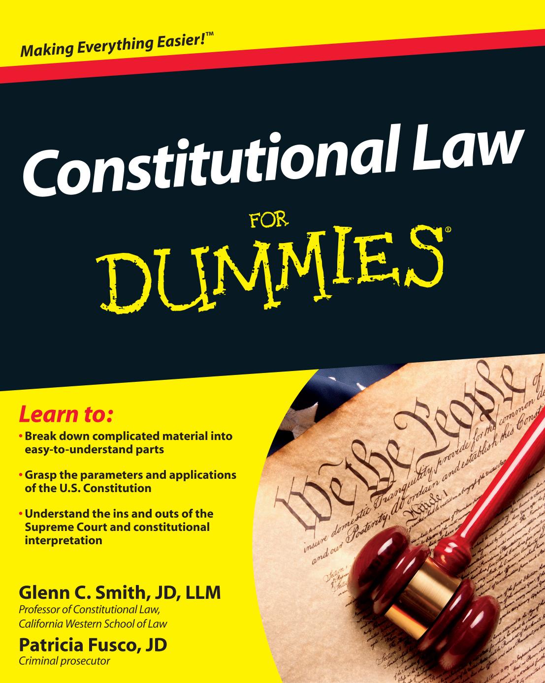 Constitutional Law For Dummies by Patricia Fusco