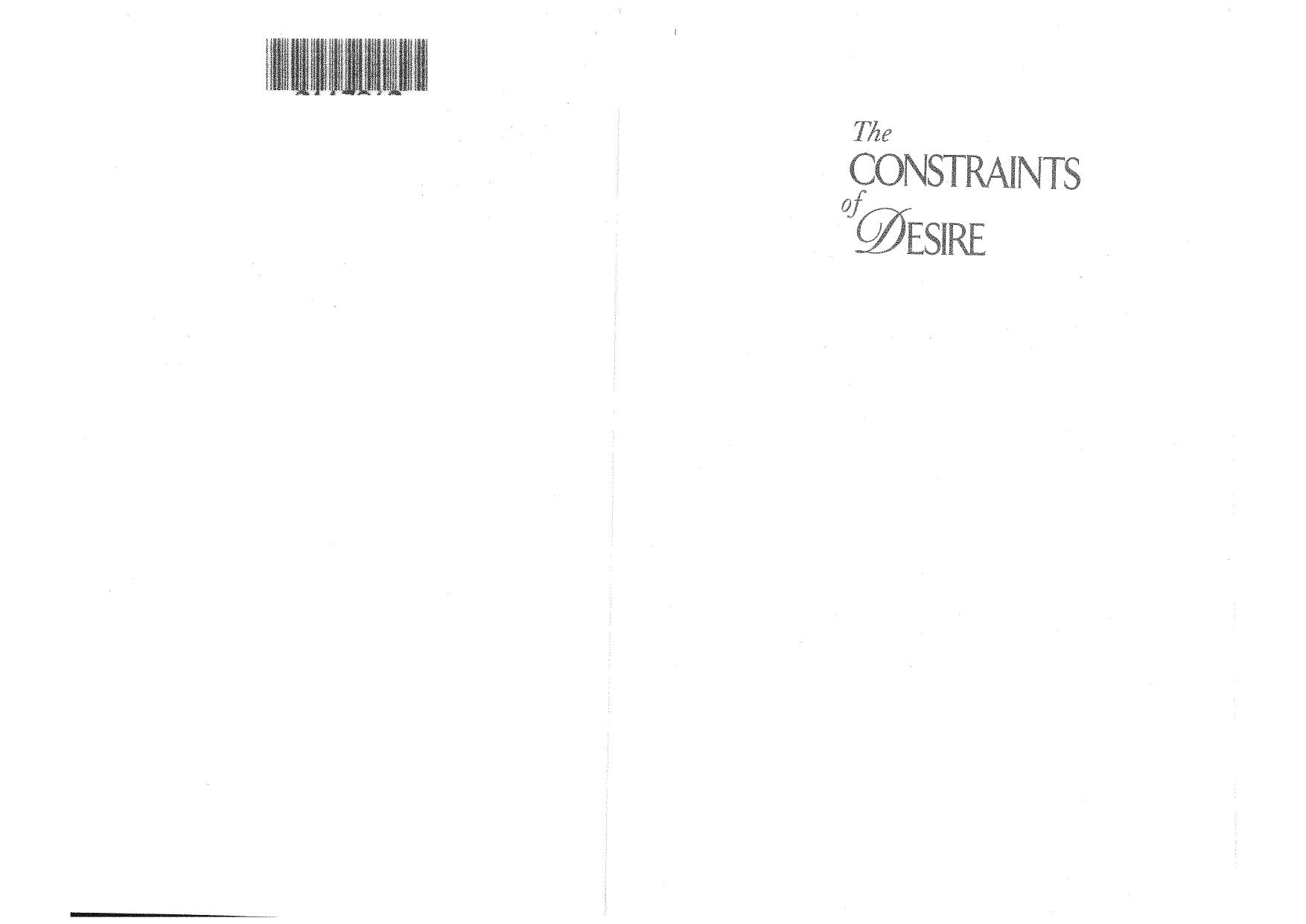 Constraints of desire ; the anthropology of sex and gender in ancient Greece by Winkler John j