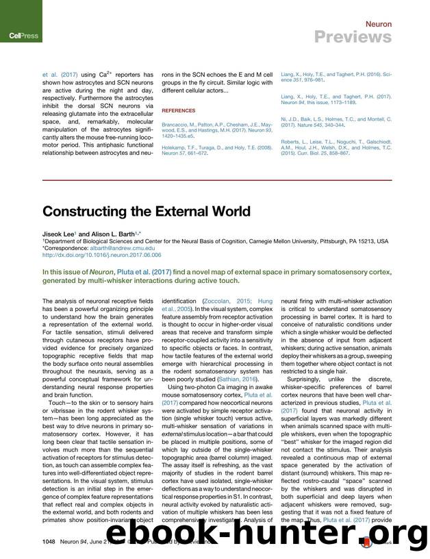 Constructing the External World by Jiseok Lee & Alison L. Barth