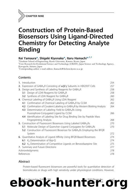 Construction of Protein-Based Biosensors Using Ligand-Directed Chemistry for Detecting Analyte Binding by Kei Yamaura & Shigeki Kiyonaka & Itaru Hamachi