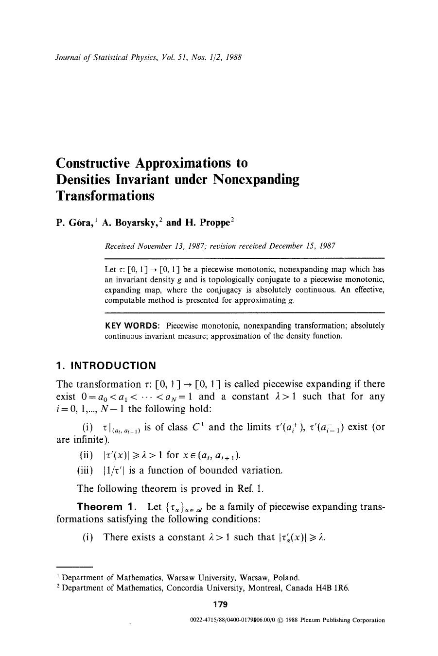 Constructive approximations to densities invariant under nonexpanding transformations by Unknown