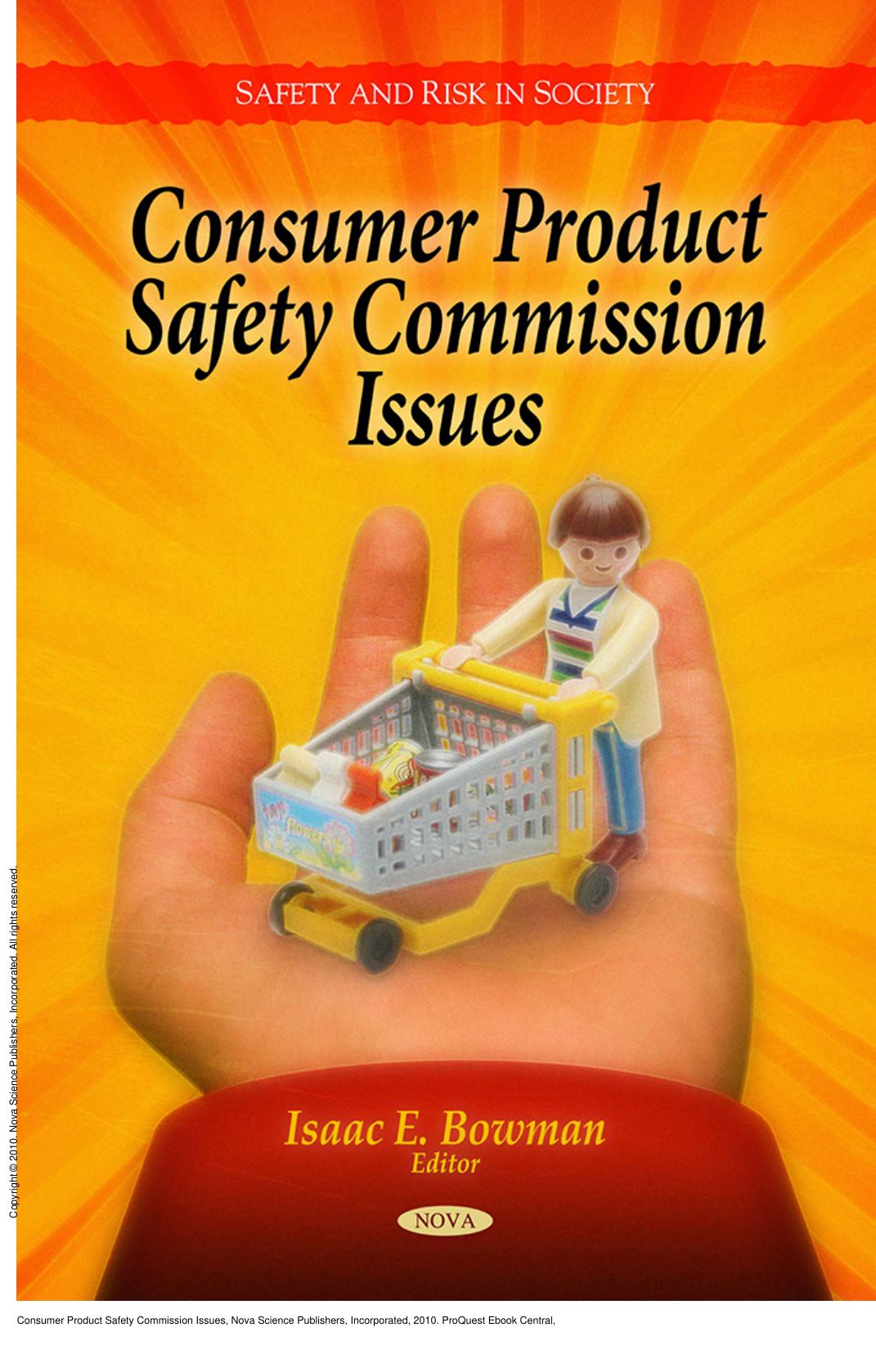 Consumer Product Safety Commission Issues by Isaac E. Bowman
