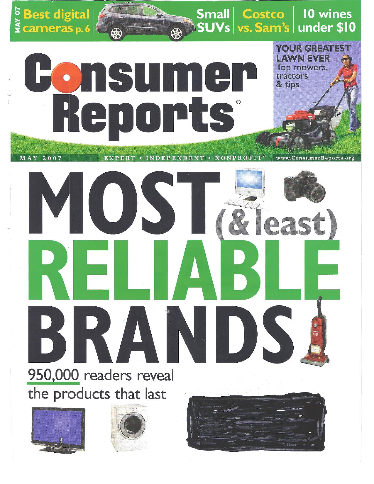Consumer Reports Magazine, May 2007 Issue by Editors of CONSUMER REPORTS Magazine