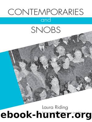 Contemporaries and Snobs by Unknown