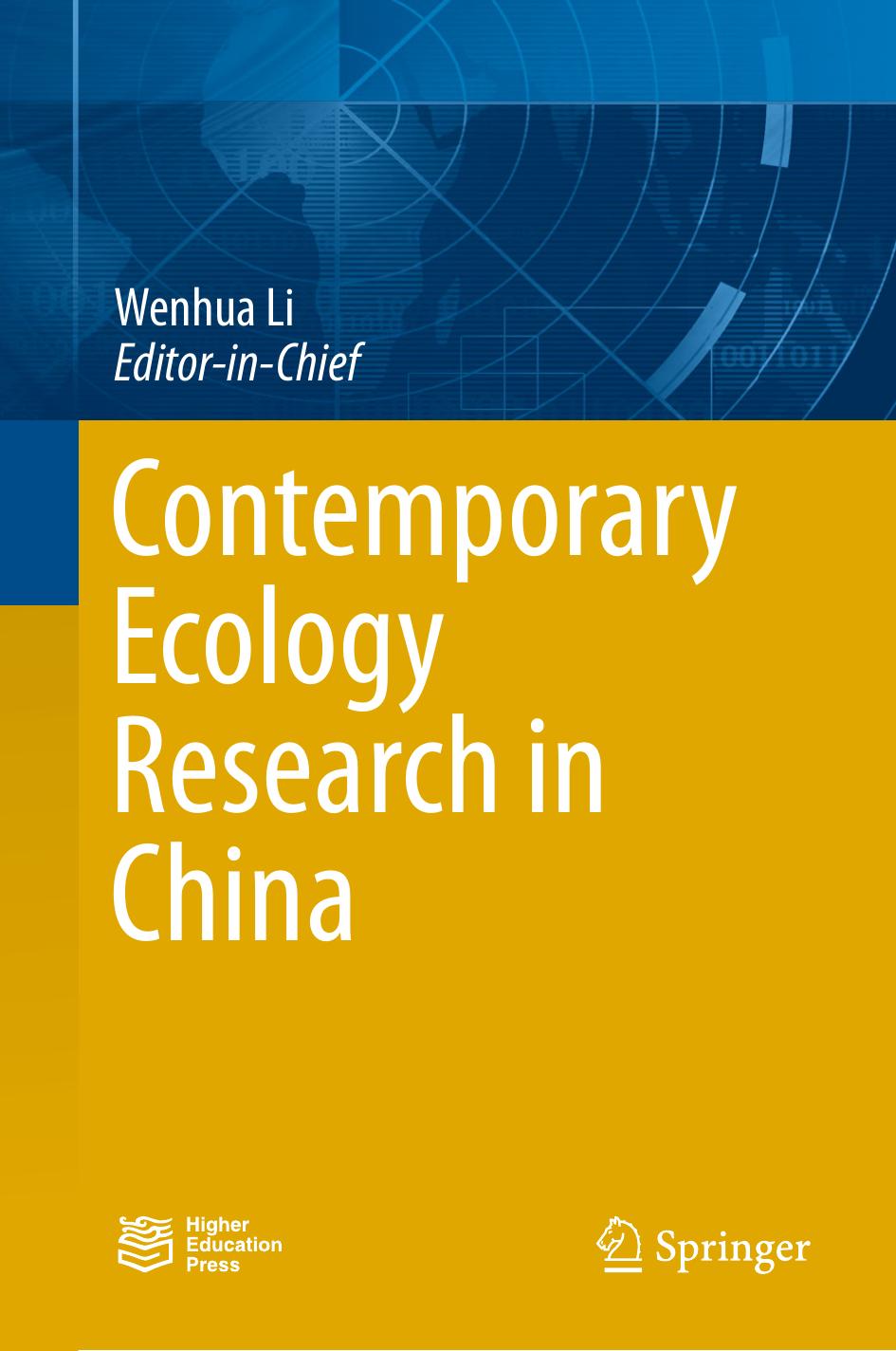 Contemporary Ecology Research in China by Wenhua Li (eds.)