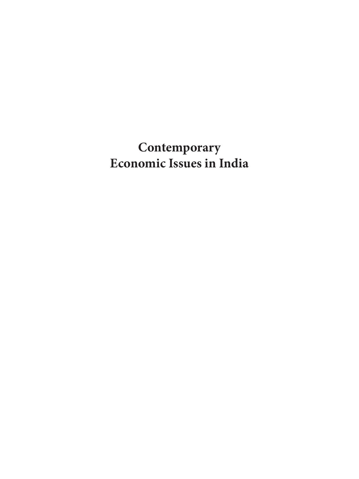 Contemporary Economic Issues in India by P.K. Chaubey M.A. Beg