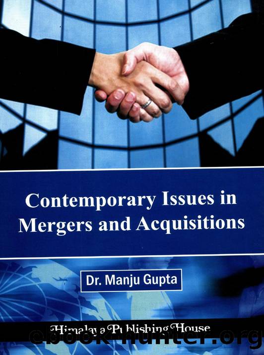 Contemporary Issues in Mergers and Acquisitions by Manju Gupta