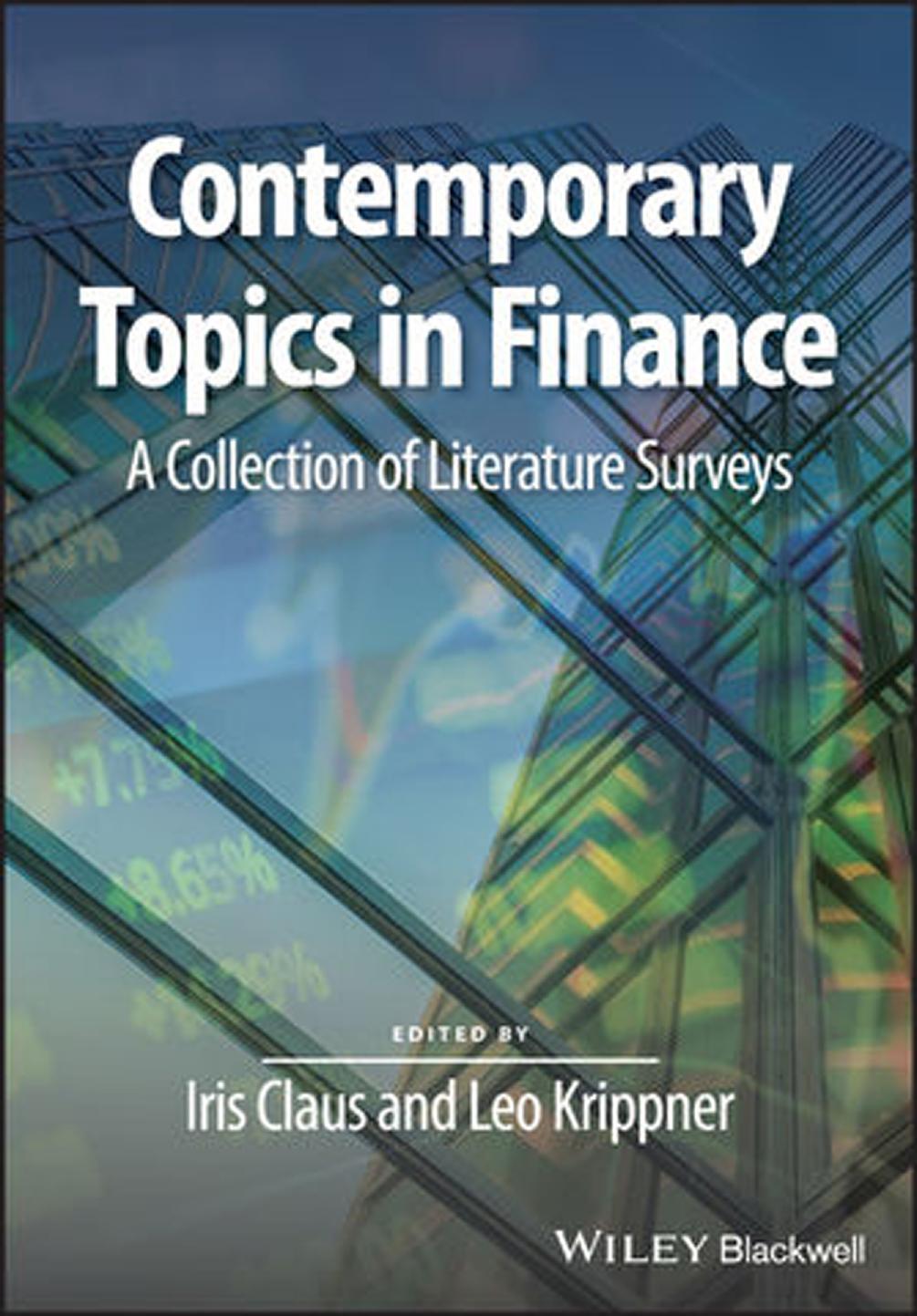 Contemporary topics in finance : a collection of literature surveys by Claus Iris; Krippner Leo