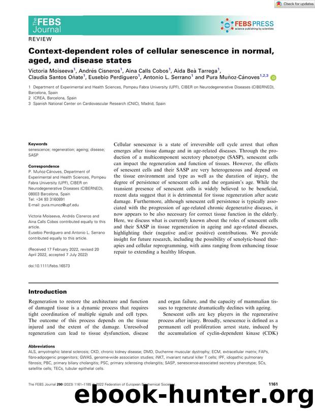 Contextâdependent roles of cellular senescence in normal, aged, and disease states by Unknown