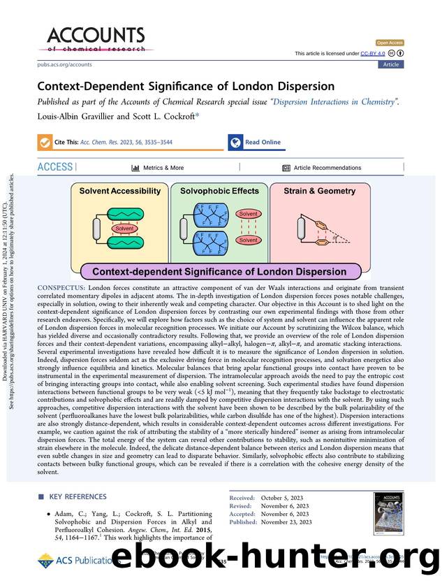 Context-Dependent Significance of London Dispersion by Louis-Albin Gravillier & Scott L. Cockroft