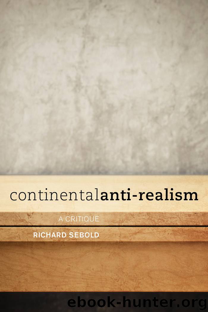 Continental Anti-Realism by Sebold Richard